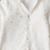 Snowflake Cozy Fleece Hooded Baby Romper