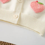 Pink Strawberry Cardigan & Skirt Set