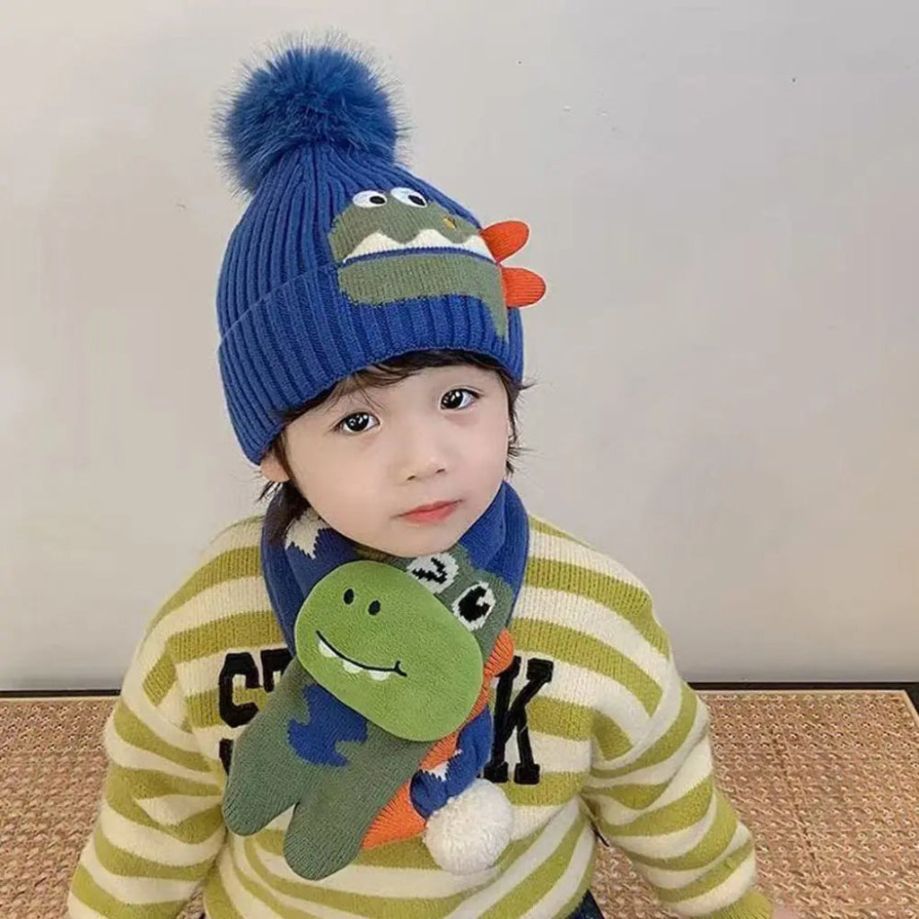 Pom-Pom Winter Unisex Beanie & Neck Warmer