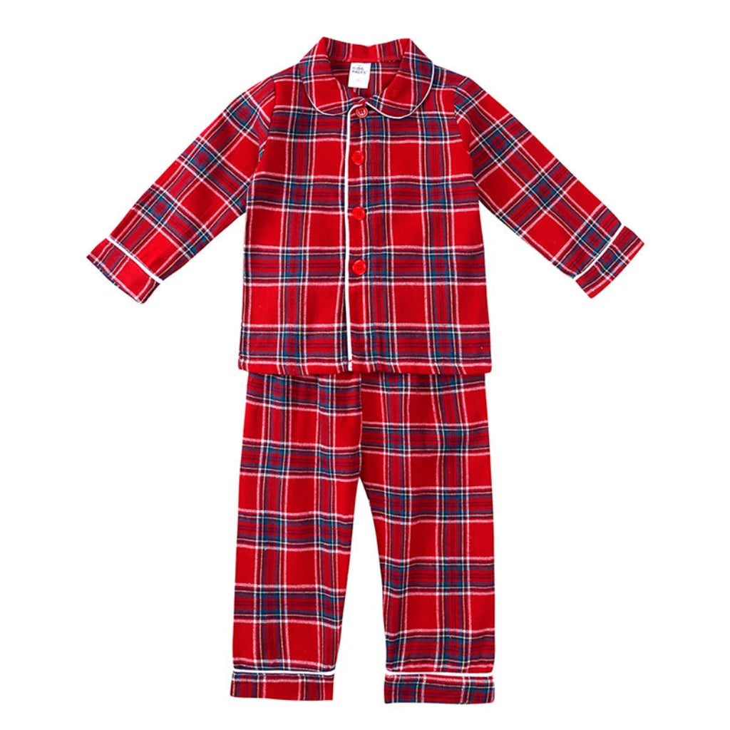 Red Classic Plaid Christmas Pajamas