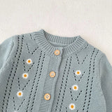 2-Piece Daisy Girl Knit Dress & Cardigan Set