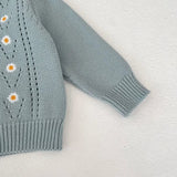 2-Piece Daisy Girl Knit Dress & Cardigan Set