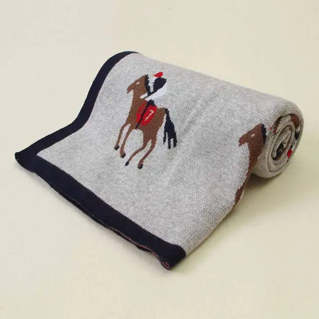 Horse Pattern Soft Blanket