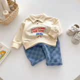 Unisex Checkered Denim Pants