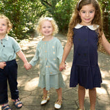 2-Piece Daisy Girl Knit Dress & Cardigan Set