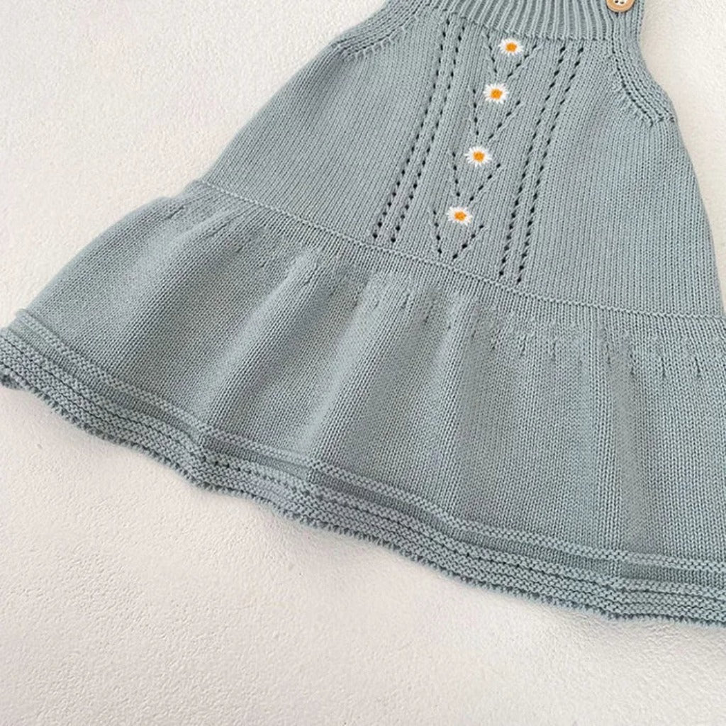 2-Piece Daisy Girl Knit Dress & Cardigan Set