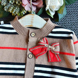 2-Piece Girls' Knit Skirt and Cardigan Set