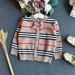 2-Piece Girls' Knit Skirt and Cardigan Set