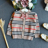2-Piece Girls' Knit Skirt and Cardigan Set