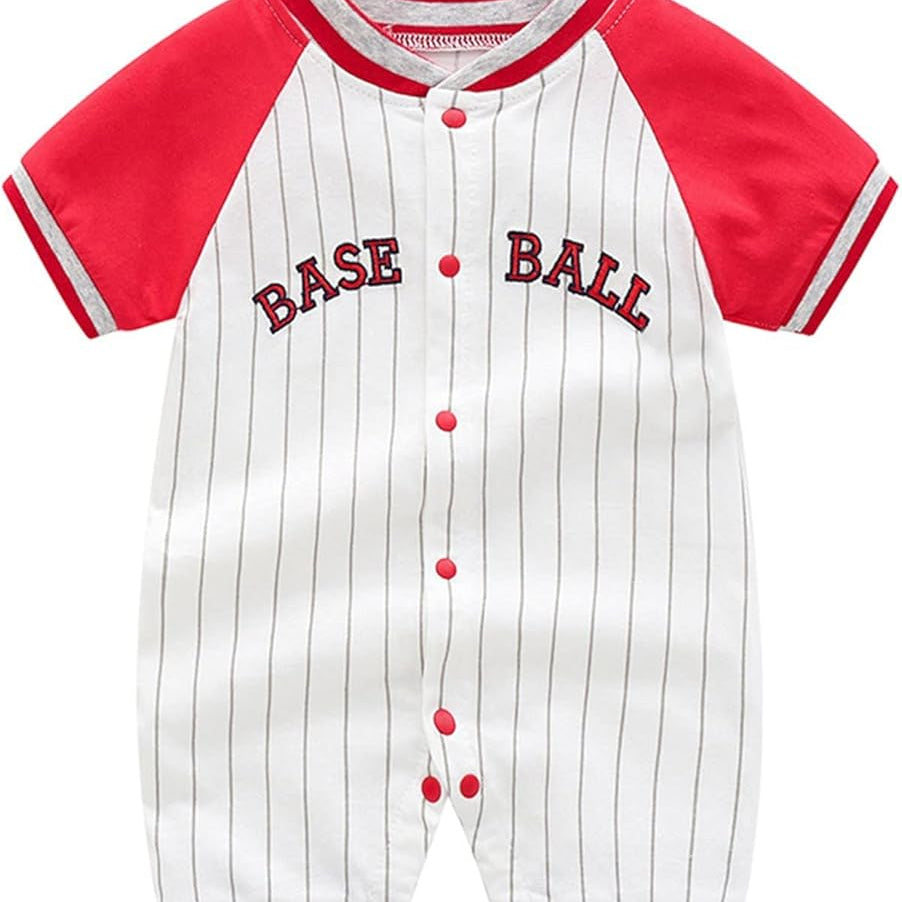 Little Baseball Slugger Jersey Romper