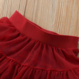 Holiday Ruby Tulle Skirt & Pullover