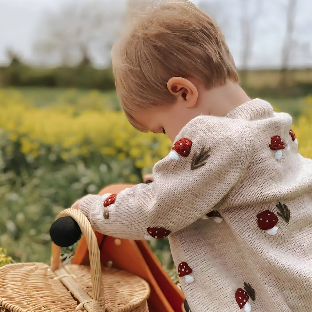 Mushroom Knit Cardigan - ONEAKIDS