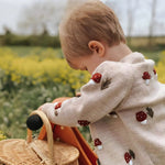 Beige Mushroom Knit Cardigan