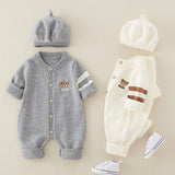 Teddy Bear Baby & Toddler Romper with Hat