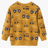 Boys' Cotton Sweatshirts with Trucks