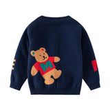 Navy Blue Little Boys' Playful Cardigan