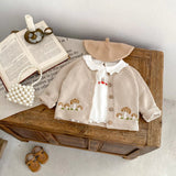 Mushroom Baby & Toddler Knit Cotton Cardigan