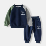 Colorblock Dino Sweater & Pants Set