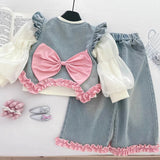 Girl's Winter Wonderland Denim 2-Piece Set