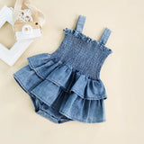 Denim Cotton Baby Girl Bodysuit