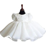Elegant Flower Girl's Dress with Pearls
