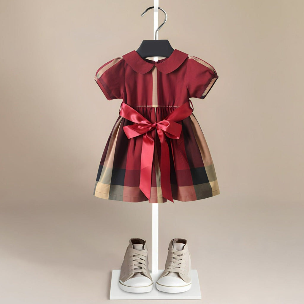 Organic Cotton Red Plaid Dress - ONEAKIDS