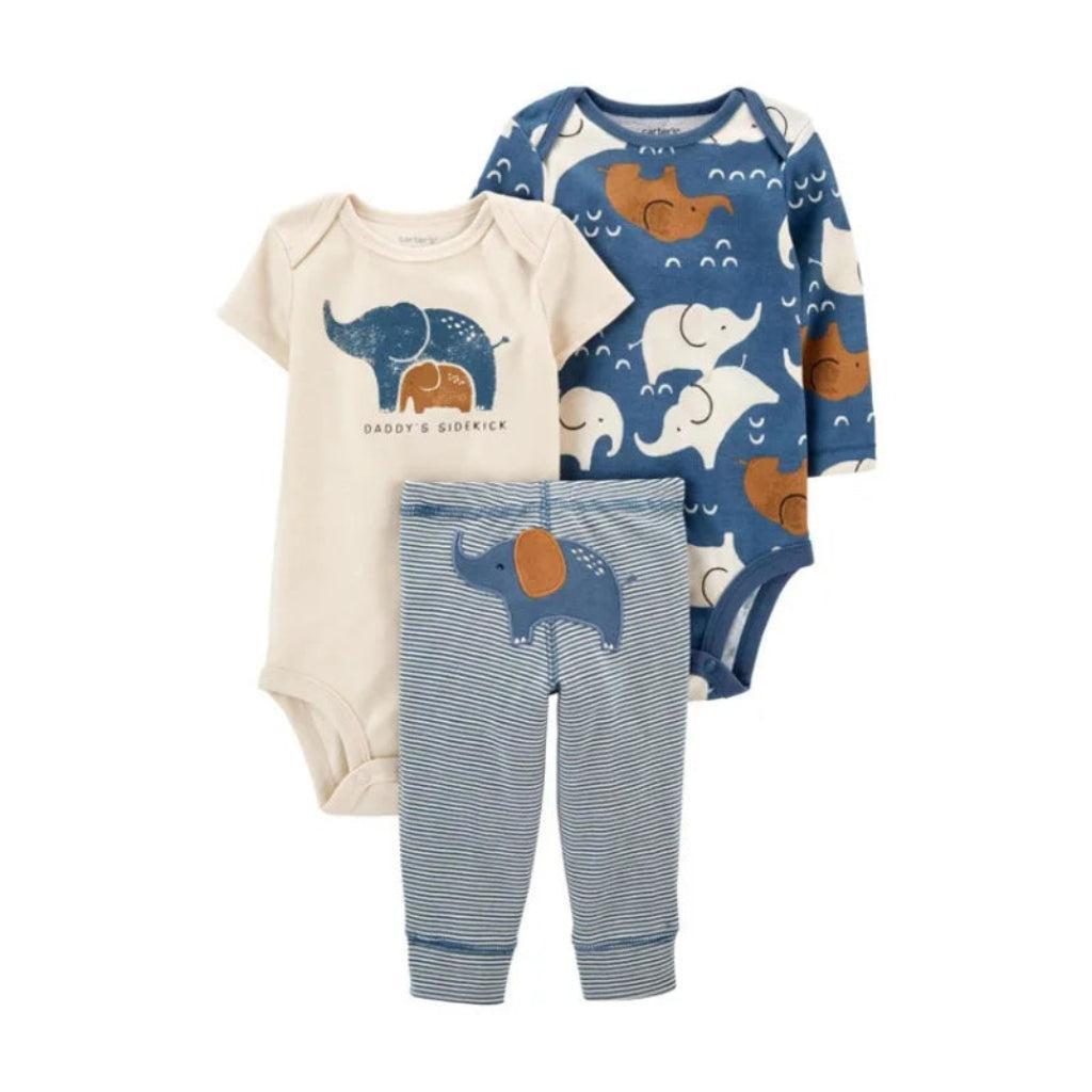 3 Piece Unisex Animal Print Rompers