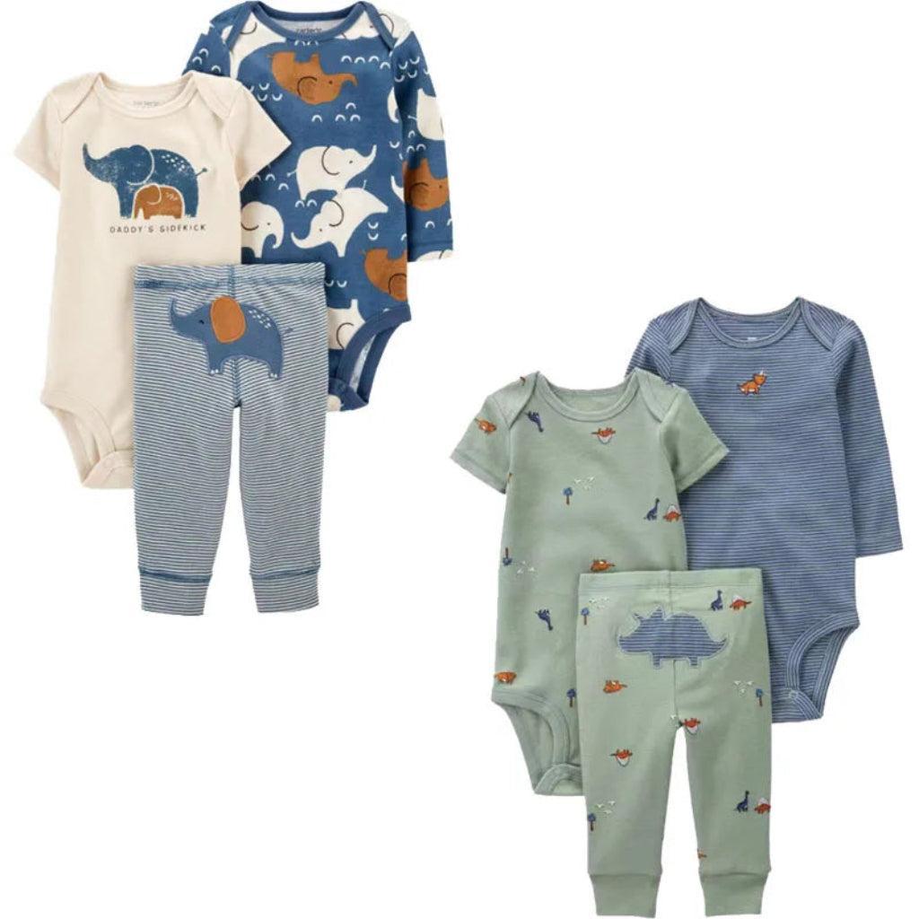 3 Piece Unisex Animal Print Rompers