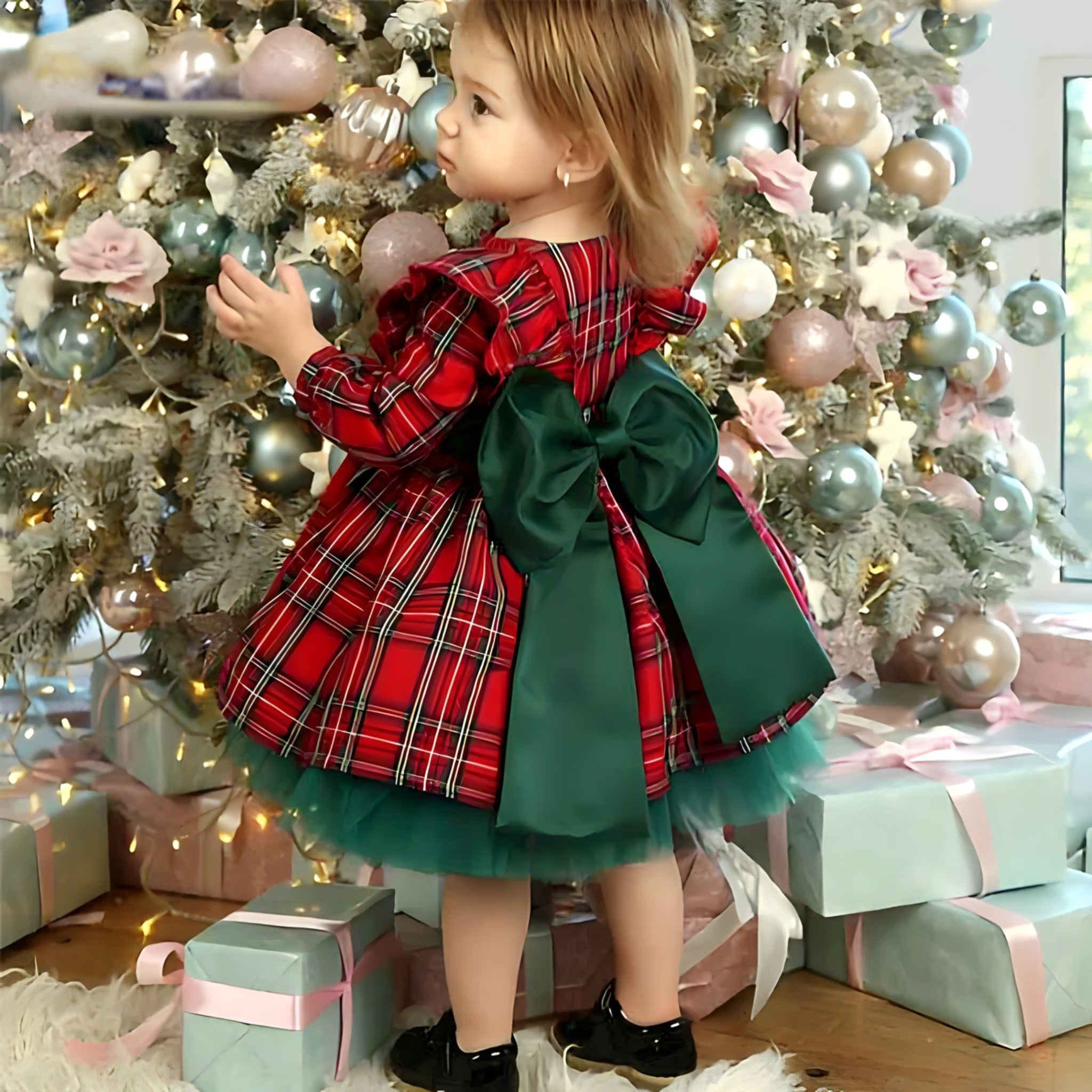 Christmas Girl Festive Dress - ONEAKIDS