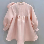 Pastel Pink Long Sleeve Girls' Dress