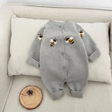 Unisex Knitted Bee Romper