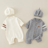 Teddy Bear Baby & Toddler Romper with Hat