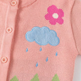 Little Girls' Floral Cardigan in Pink