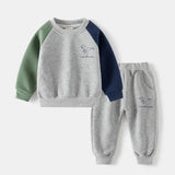 Colorblock Dino Sweater & Pants Set
