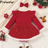 Christmas Sparkly Skirt Dress & Matching Headband