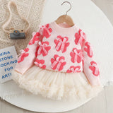 Girls' Knit Sweater & Ruffle Skirt Set
