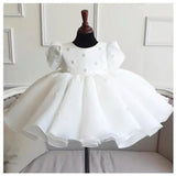 Elegant Flower Girl's Dress with Pearls