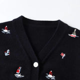 Navy-Blue Sailor Cardigan for little boys