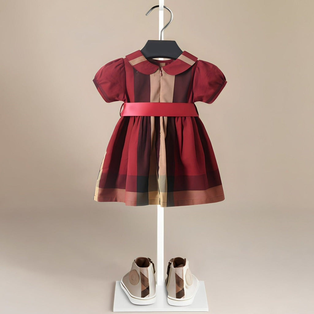 Organic Cotton Red Plaid Dress - ONEAKIDS