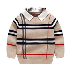 Boy's Plaid Sweater - ONEAKIDS