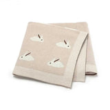 Soft Touch Bunny Pattern Cotton Blanket