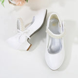 Girls’ Classic Pearl Strap Shoes