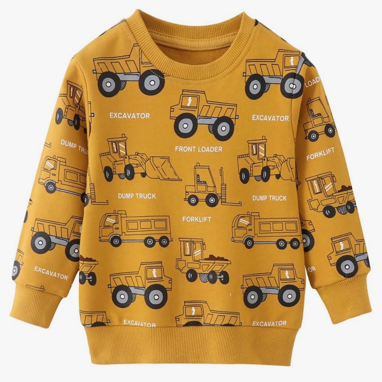Boys' Cotton Sweatshirts with Trucks