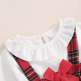 Red Plaid Christmas Themed Romper