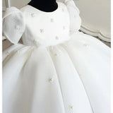 Elegant Flower Girl's Dress with Pearls