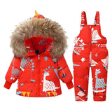 Unisex Dino Theme Ski-Wear for Kids