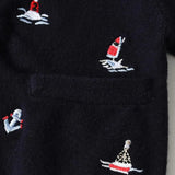 Navy-Blue Sailor Cardigan for little boys