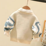 Winter Children's Mink Wool Pullover One-Piece Sweater