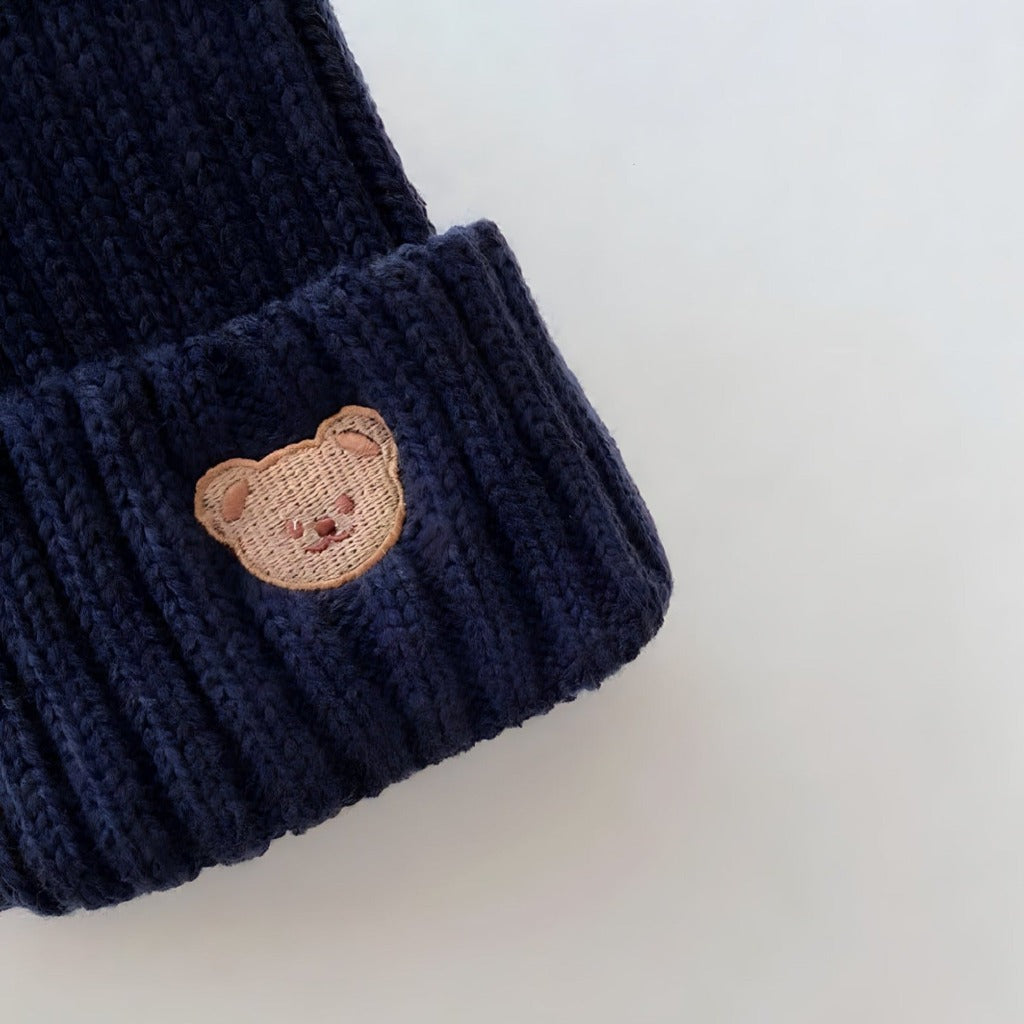 WINTER EMBROIDERED WOOL BEANIE - ONEAKIDS