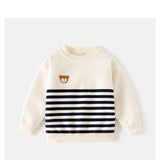 Striped Cotton-Blend Teddy Pullover